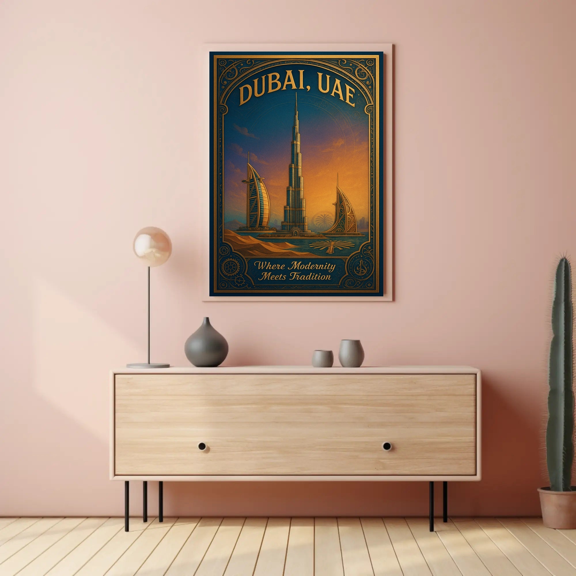 Dubai, UAE Where Modernity Meets Tradition Poster