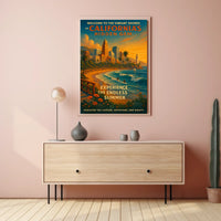 California Hidden Gem Poster Summer For Beach Lovers