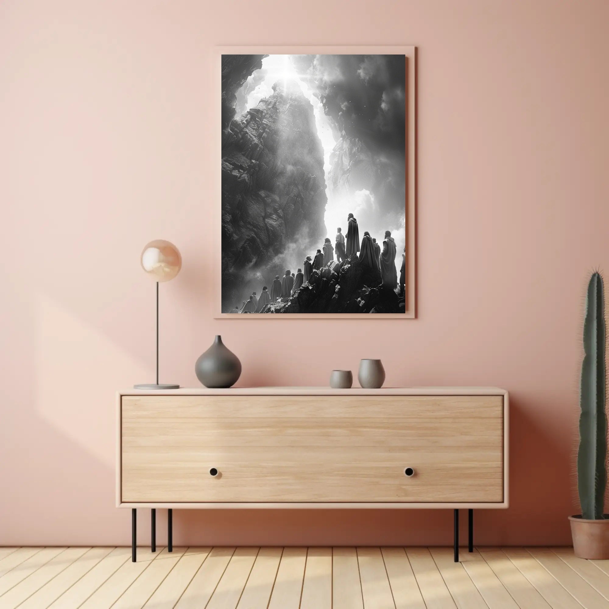 Aurora Lighthouse Seascape: Mystical Nighttime Poster PosterGoat
