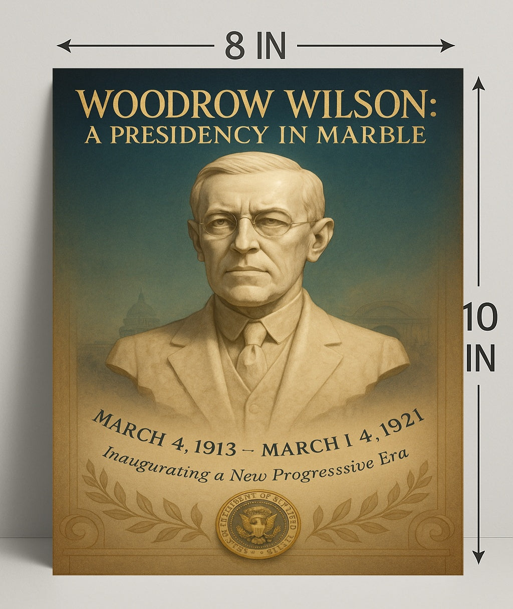 Woodrow Wilson A Presidency in Marble Poster PosterGoat