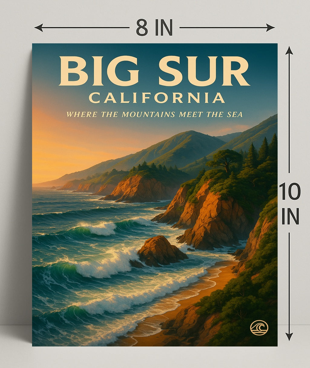Big Sur Where the Mountains Meet the Sea Poster PosterGoat