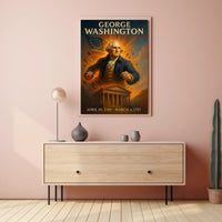 George Washington Vintage Presidential Leadership Historical Poster