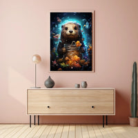 Otter Enchanted Ocean Gems Digital Painting Poster