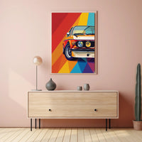 Classic Car Pop Art Poster with Retro Aesthetic PosterGoat