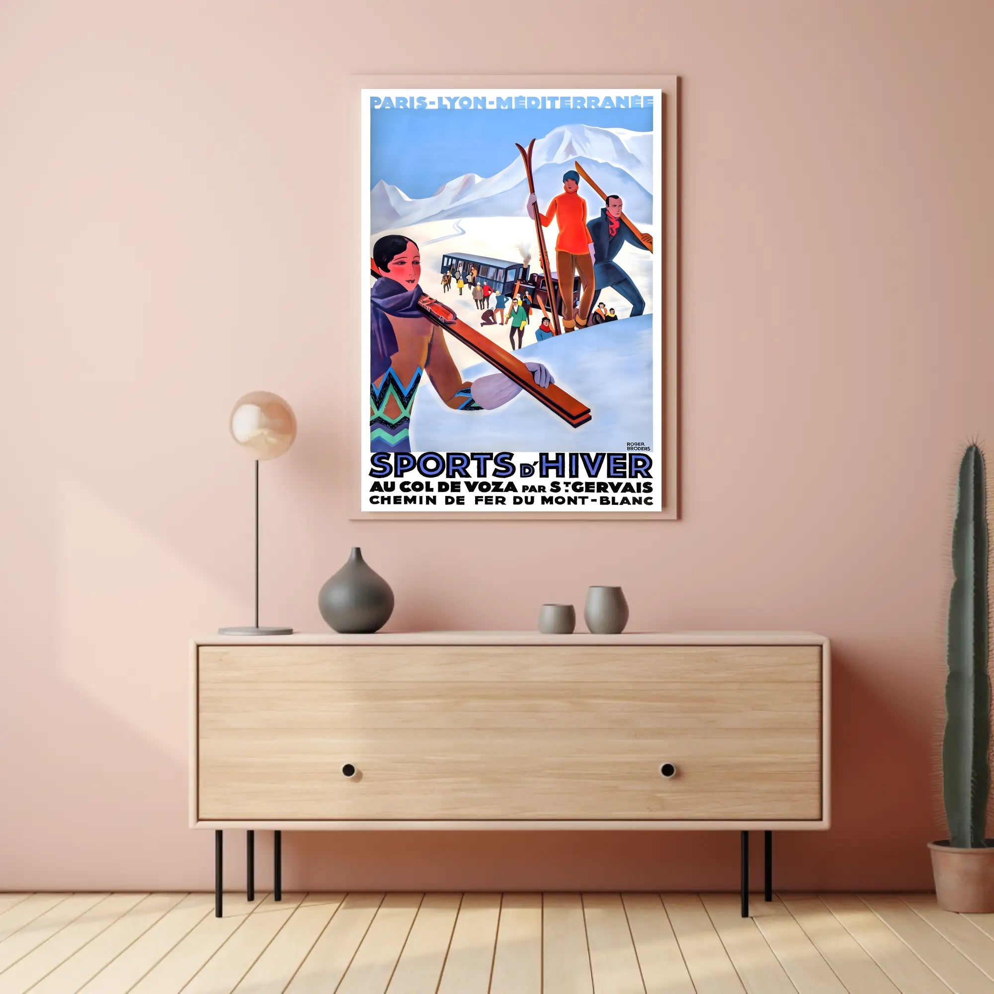 Vintage Ski Adventure at Mont Blanc Travel Poster PosterGoat