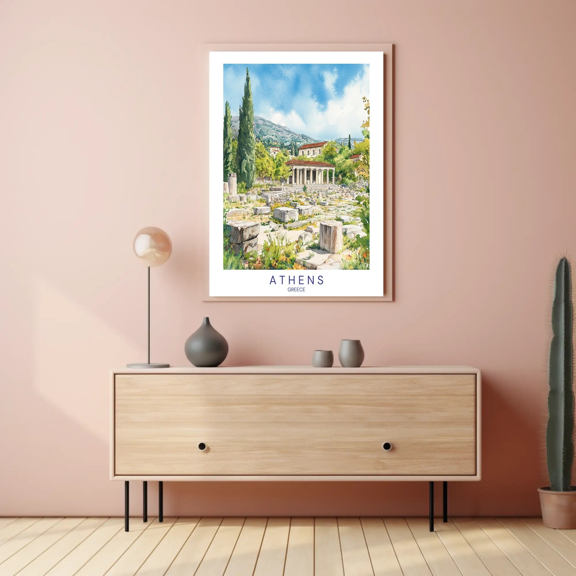 Athens Ancient Ruins Poster PosterGoat