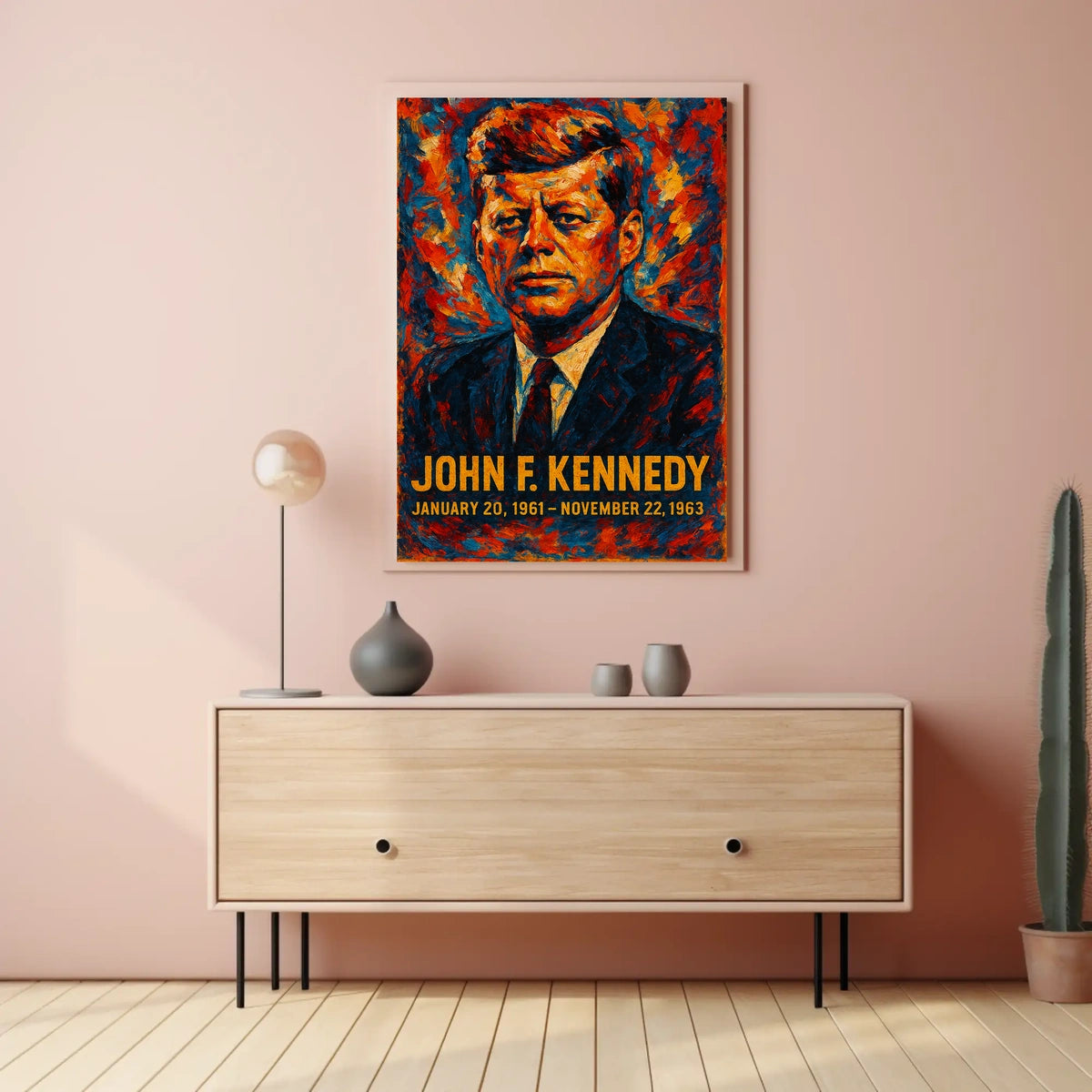 John F. Kennedy 35th President of the United States Glitch Hop Art Poster