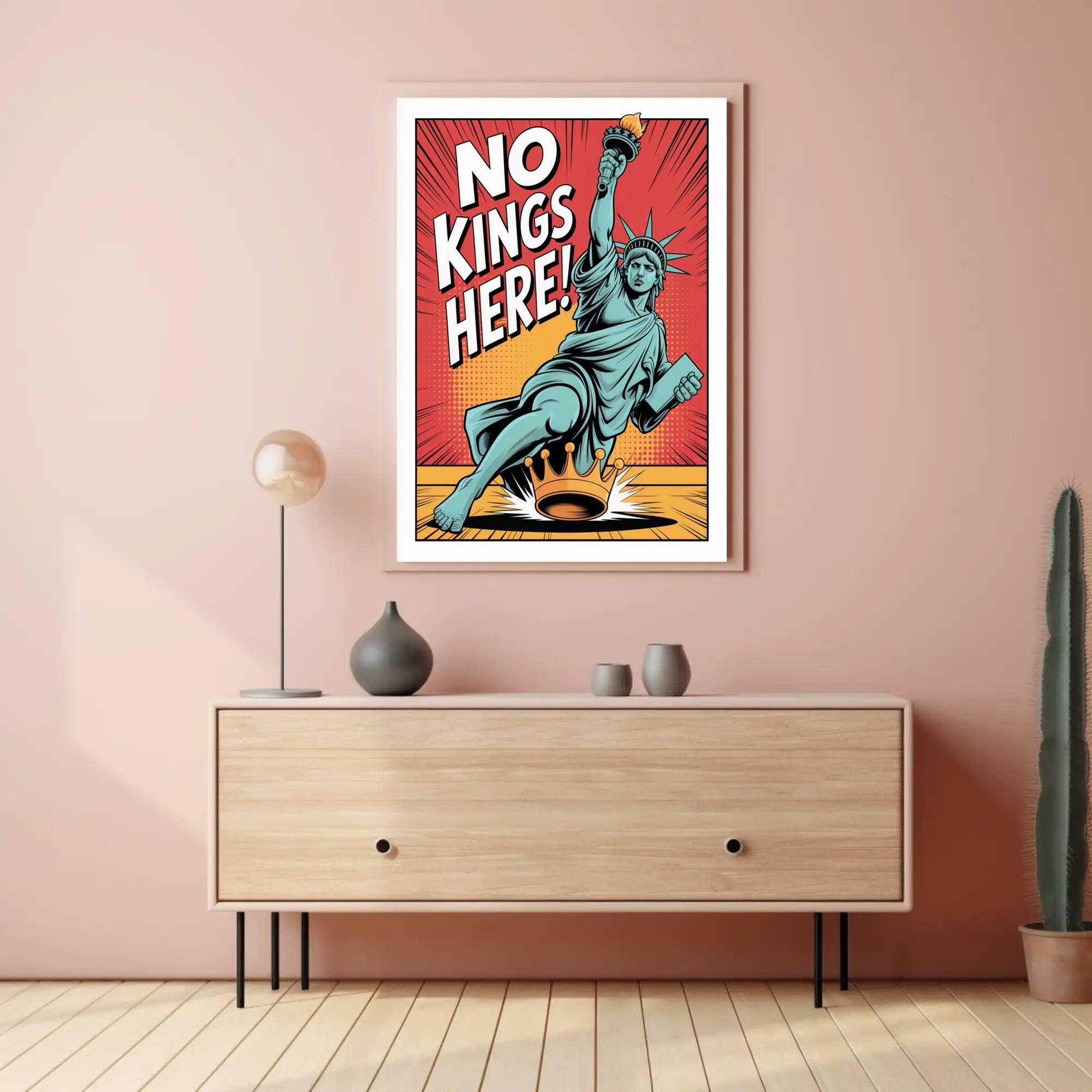 Lady Liberty Crushes Crown Political or Propaganda Poster