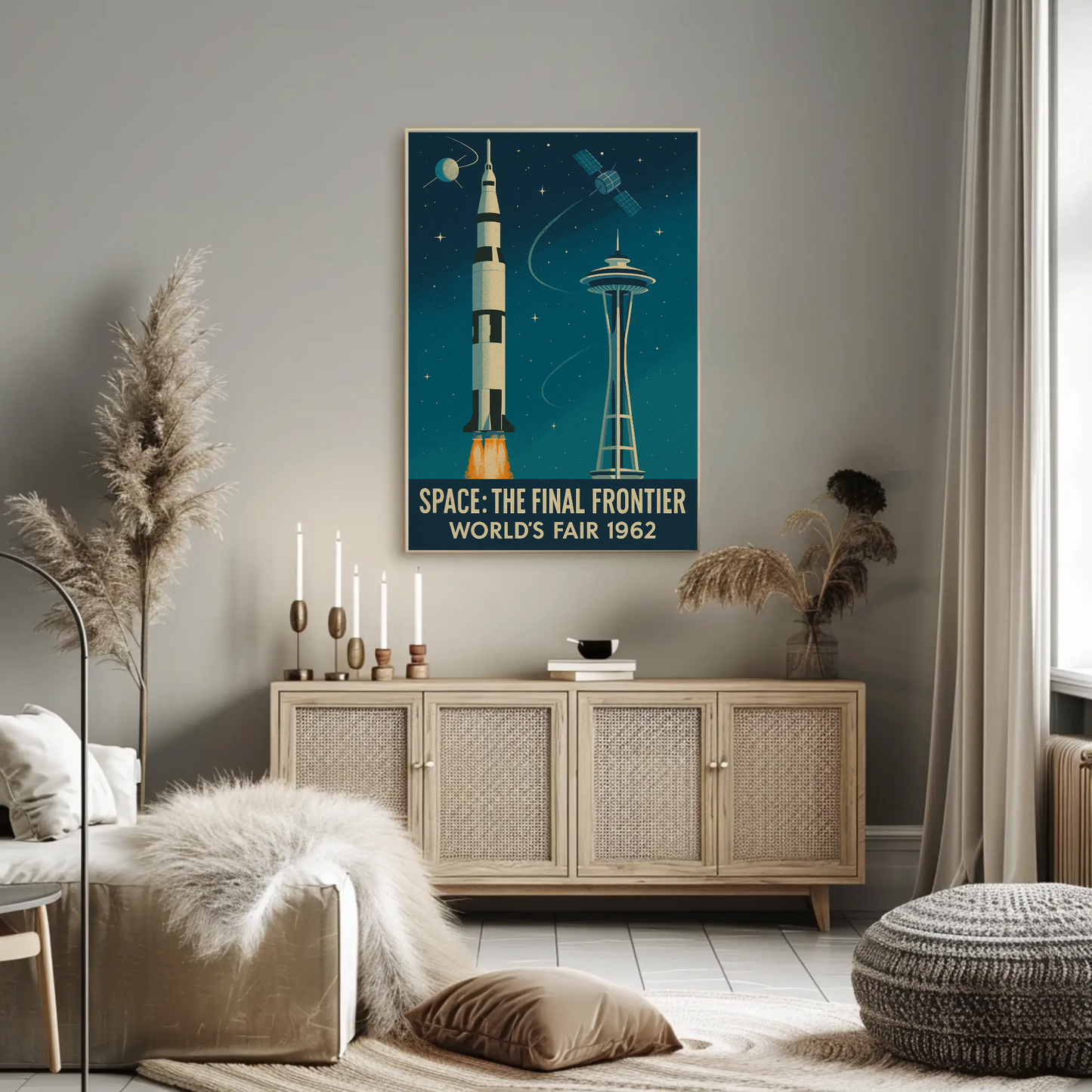 Space Frontier World's Fair 1962 Poster
