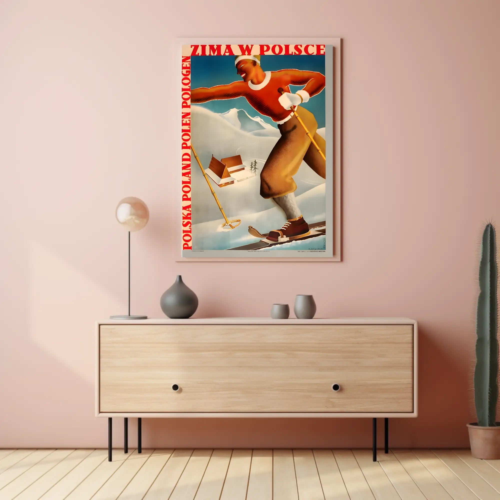 Skiing Adventure in Poland Travel Poster PosterGoat