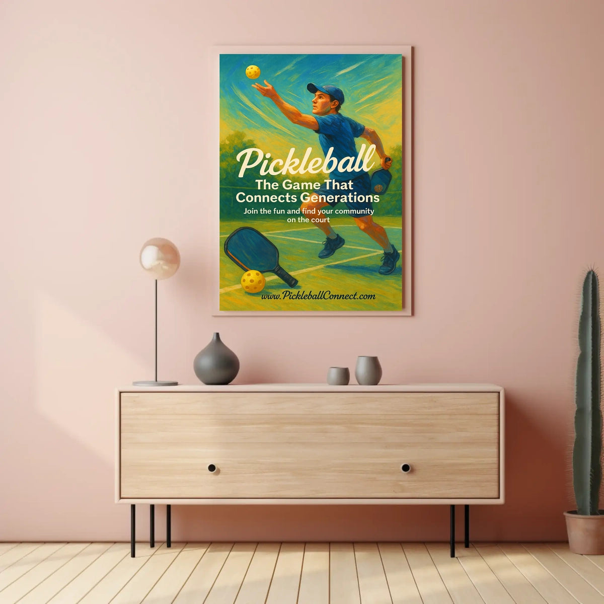 Pickleball Connecting Generations Poster