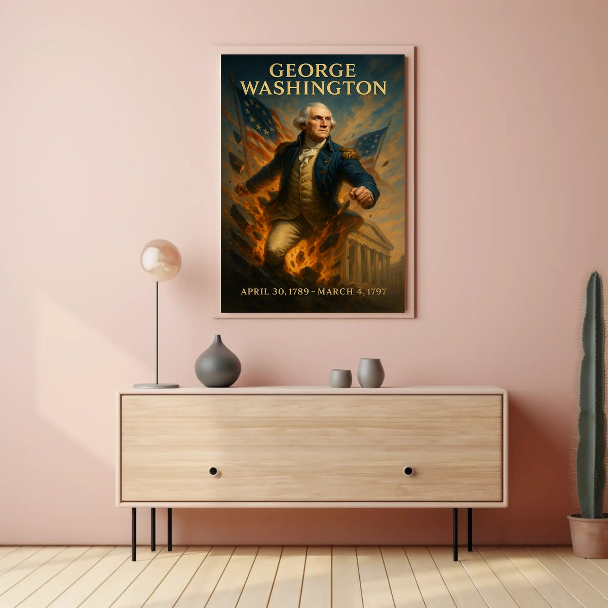 George Washington Vintage Patriotic Historical Poster
