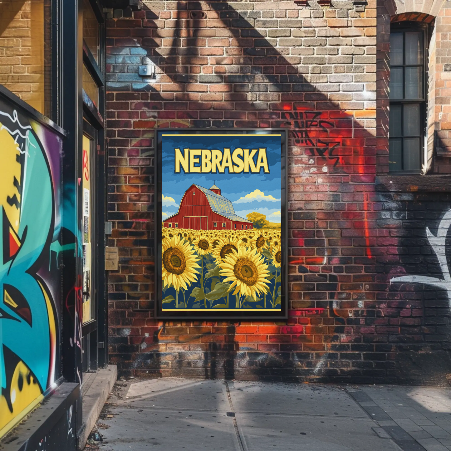 Nebraska Sunflower Fields Poster