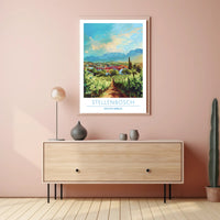 Stellenbosch Vineyard Tranquility: Scenic Travel Poster