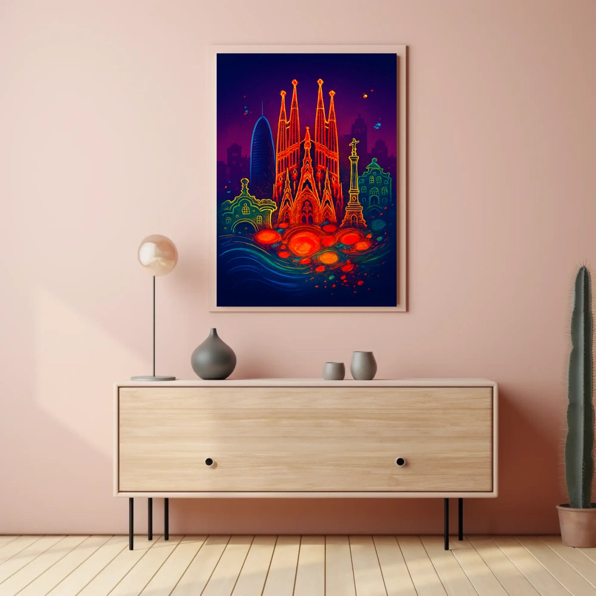 Barcelonas Iconic Landmarks Poster