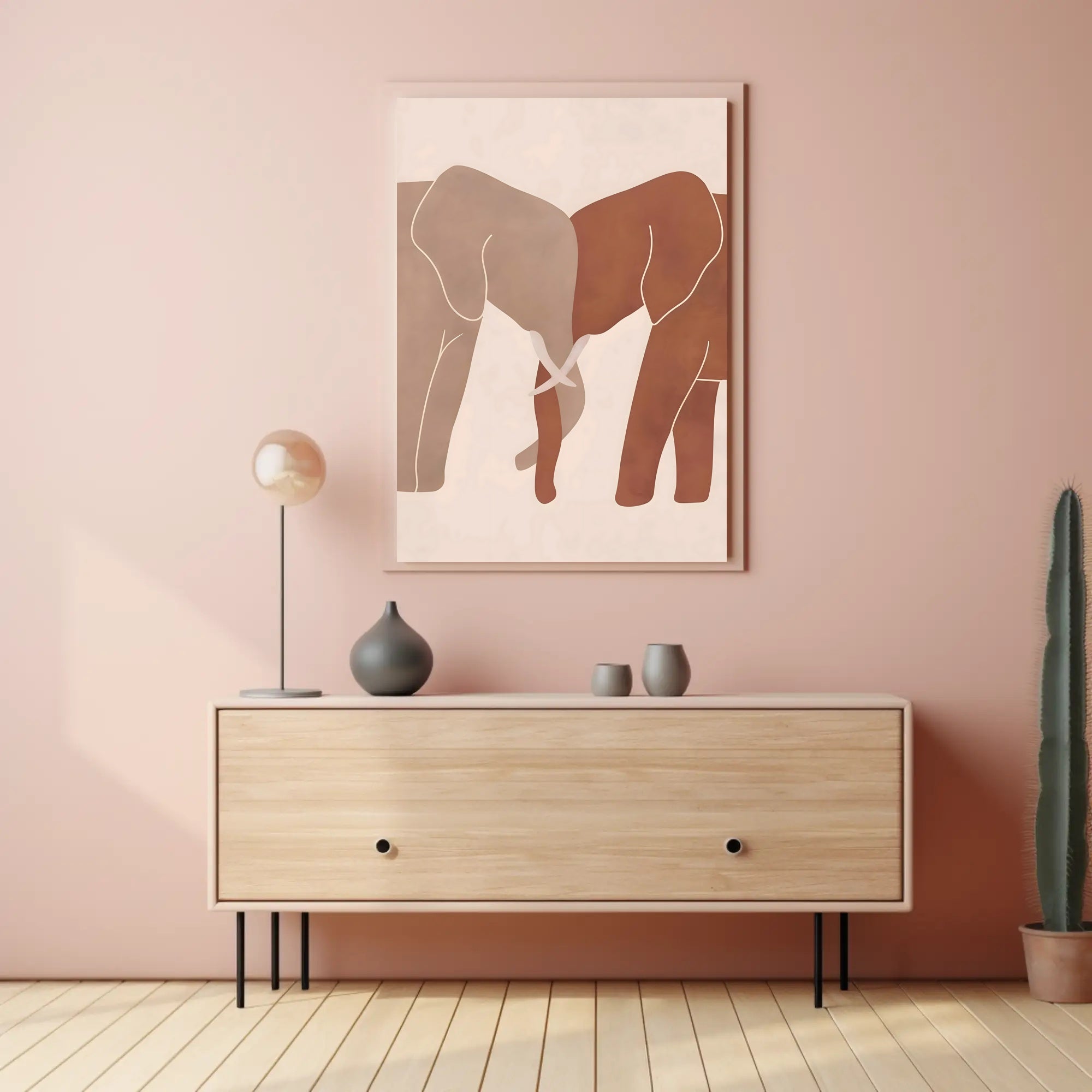 Elephants in Harmony Poster