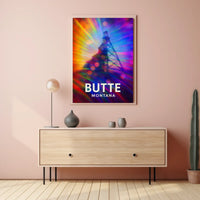 Butte Montana Travel Minimalist Poster