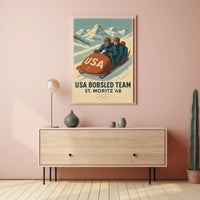 Usa Bobsled Team St. Moritz 48 Poster