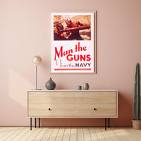 Navy Strength Propaganda: Vintage WWII Recruitment Poster