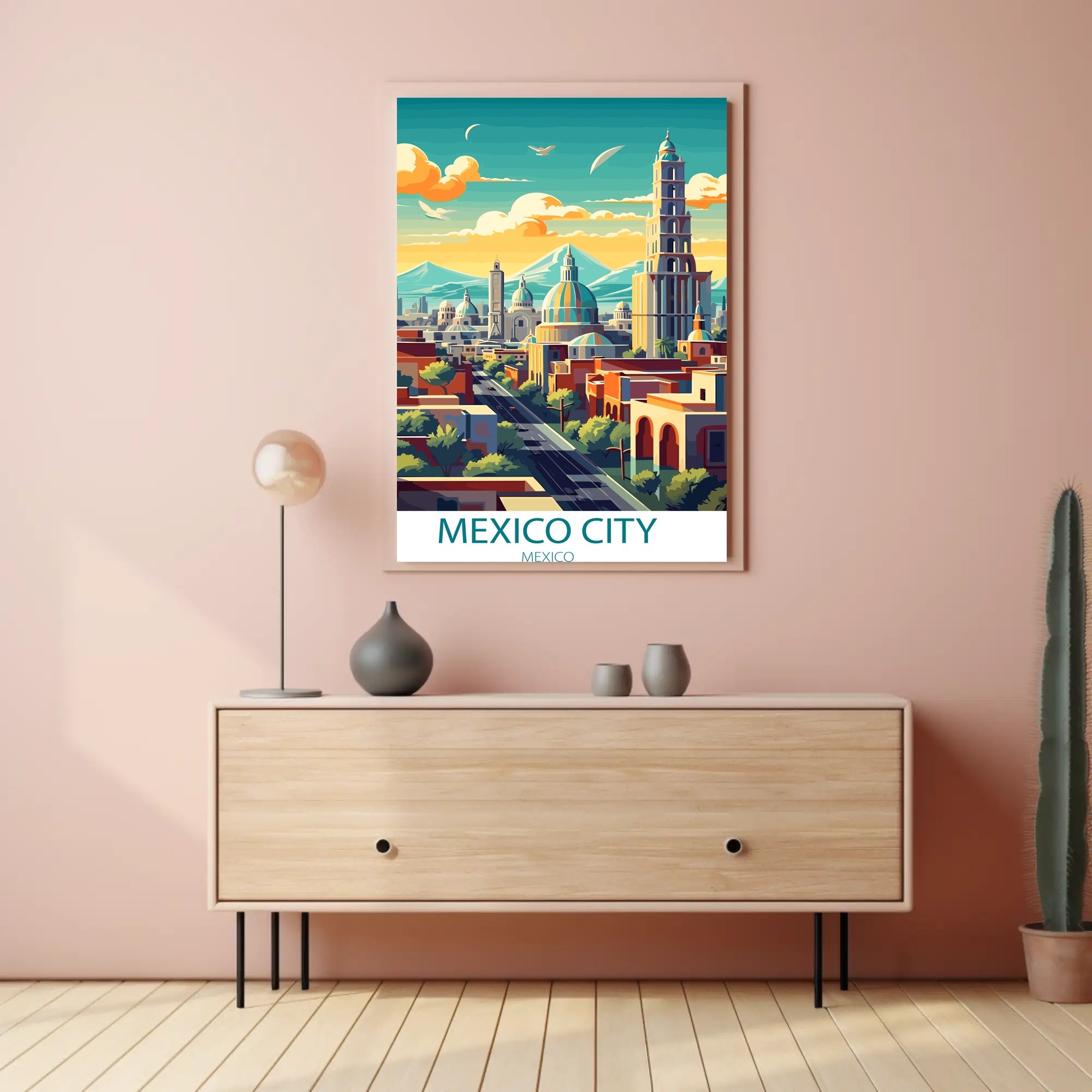 Mexico City Skyline Urban Marvel Cityscape Poster
