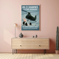 HH-21 Shawnee Flying Banana Poster PosterGoat
