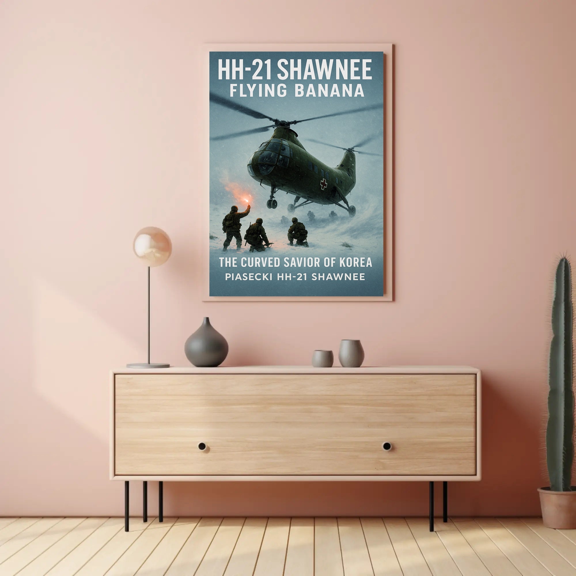 HH-21 Shawnee Flying Banana Poster PosterGoat