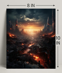 Post-Apocalyptic Sunset Poster
