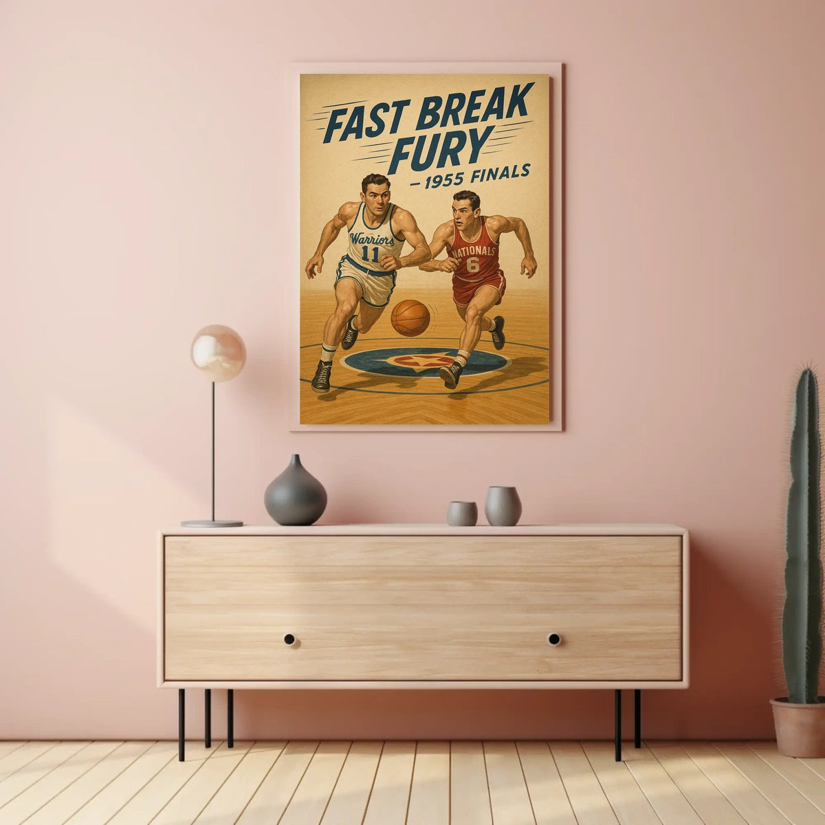 Fast Break Fury 1955 Finals Poster