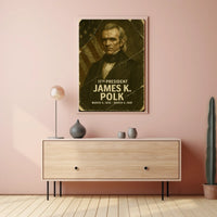 James K. Polk 11th President of the United States Damaged Photograph Poster