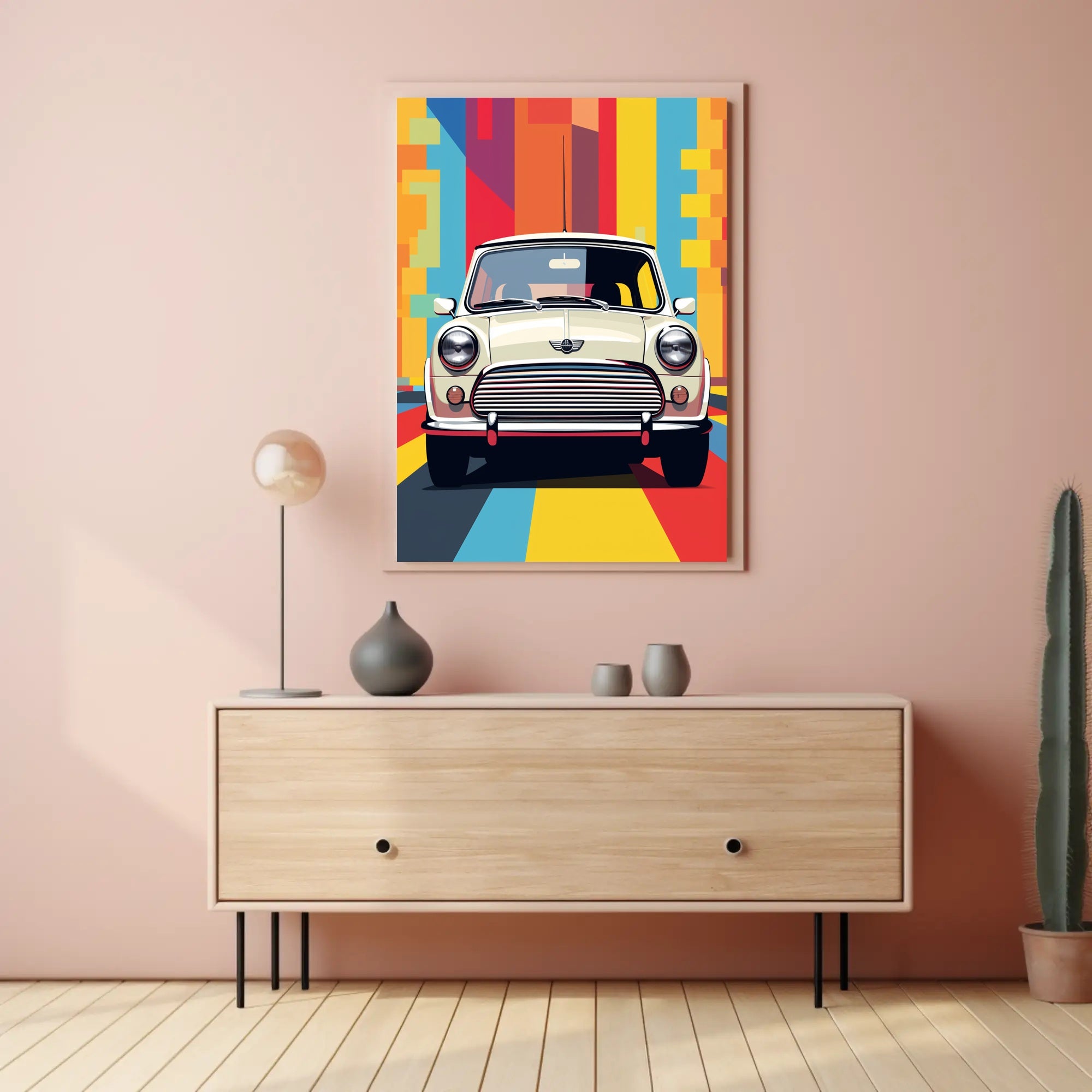 Retro Car Vibes Poster PosterGoat
