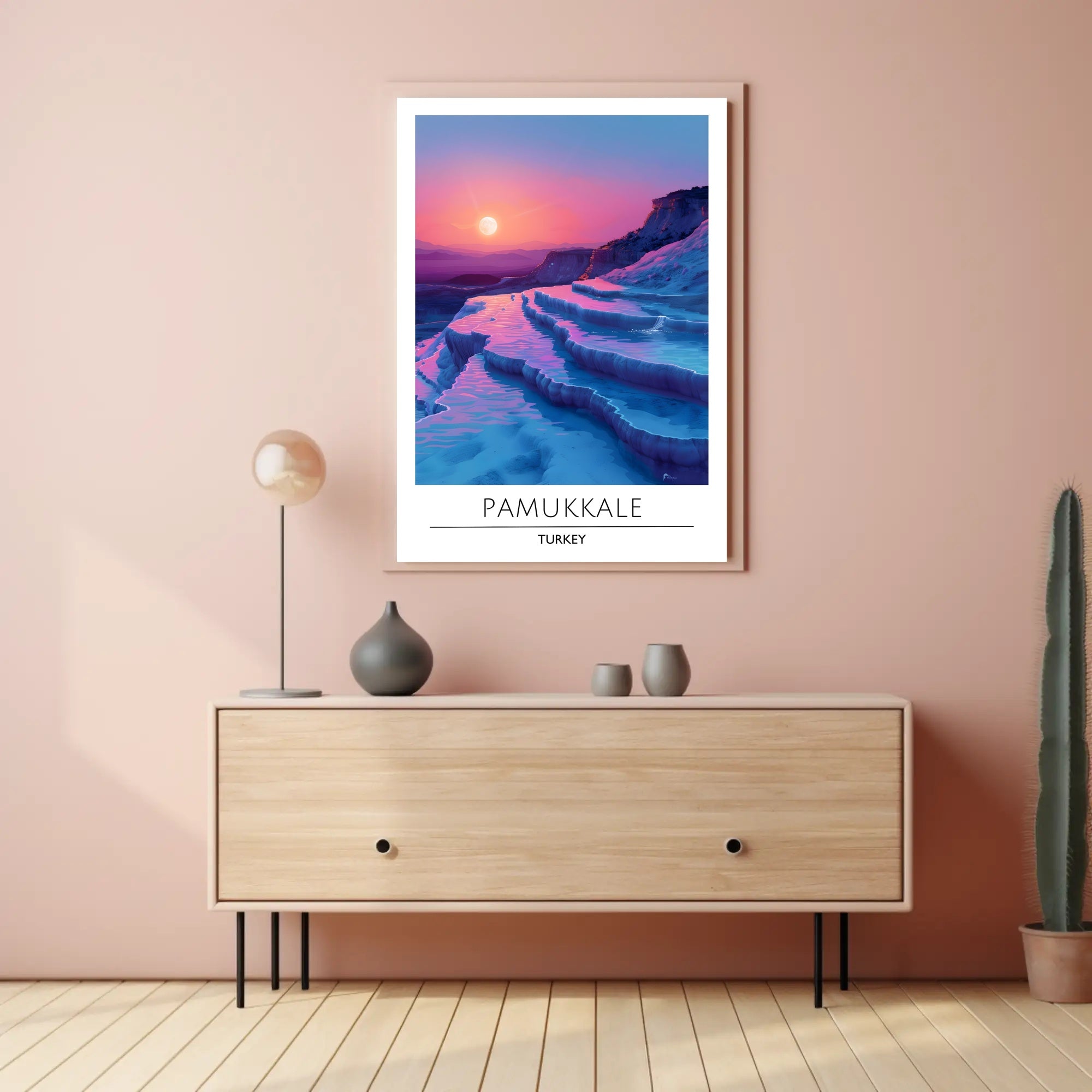 Pamukkale Sunset Travel Poster