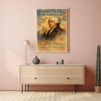 John Adams Early U.S. Presidency Historical Poster