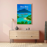 Breathtaking Bora Bora Travel Poster for Island Paradise Lovers PosterGoat