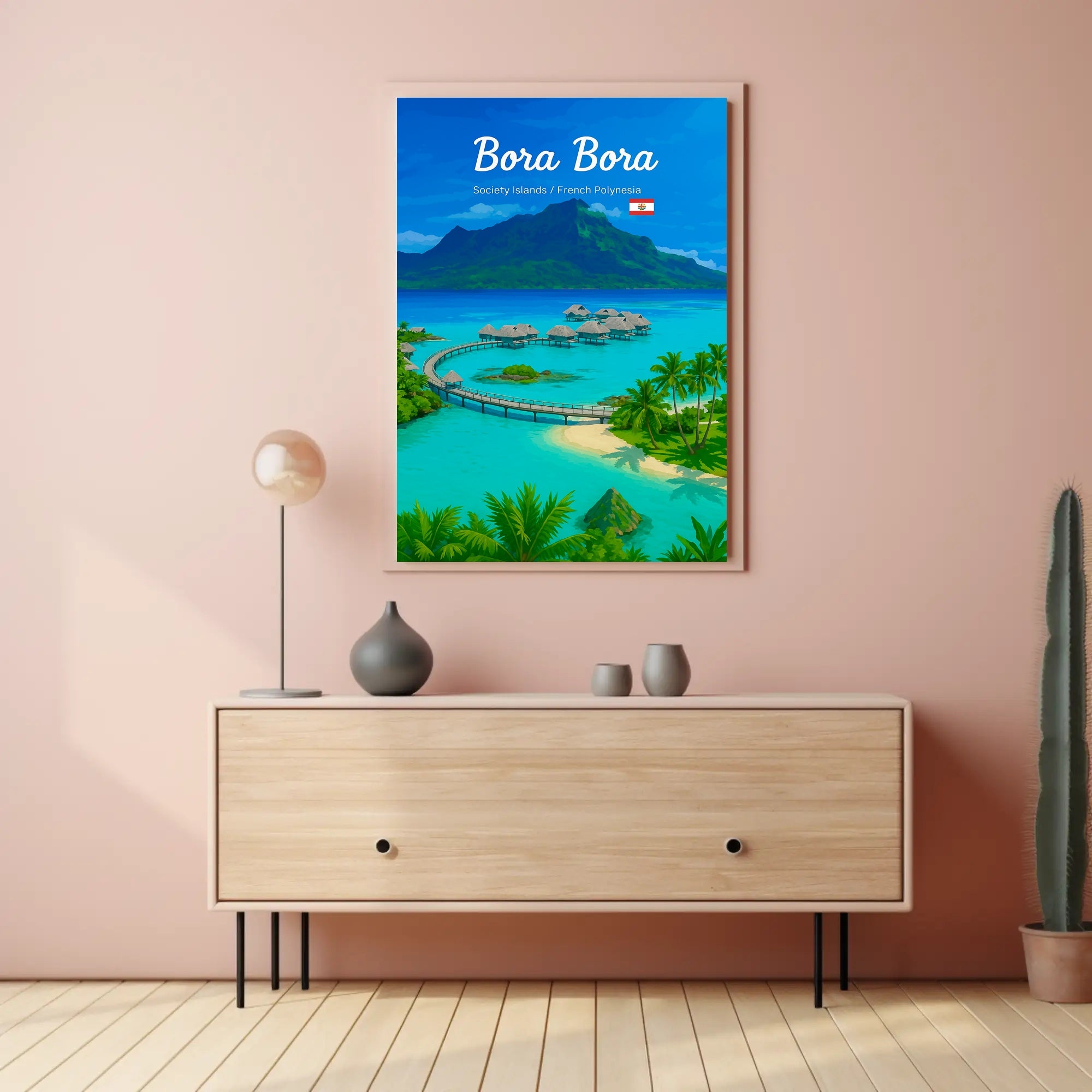 Breathtaking Bora Bora Travel Poster for Island Paradise Lovers PosterGoat