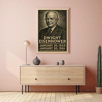 Dwight Eisenhower Travel Retro Heritage Poster