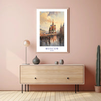 Moscow Urban Life Impressionistic Travel Poster PosterGoat