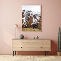 Majestic Mountain Landscape Photorealistic Poster Art