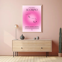 Scorpio Zodiac Mystical Minimalist Art Space or Astronomy Poster PosterGoat