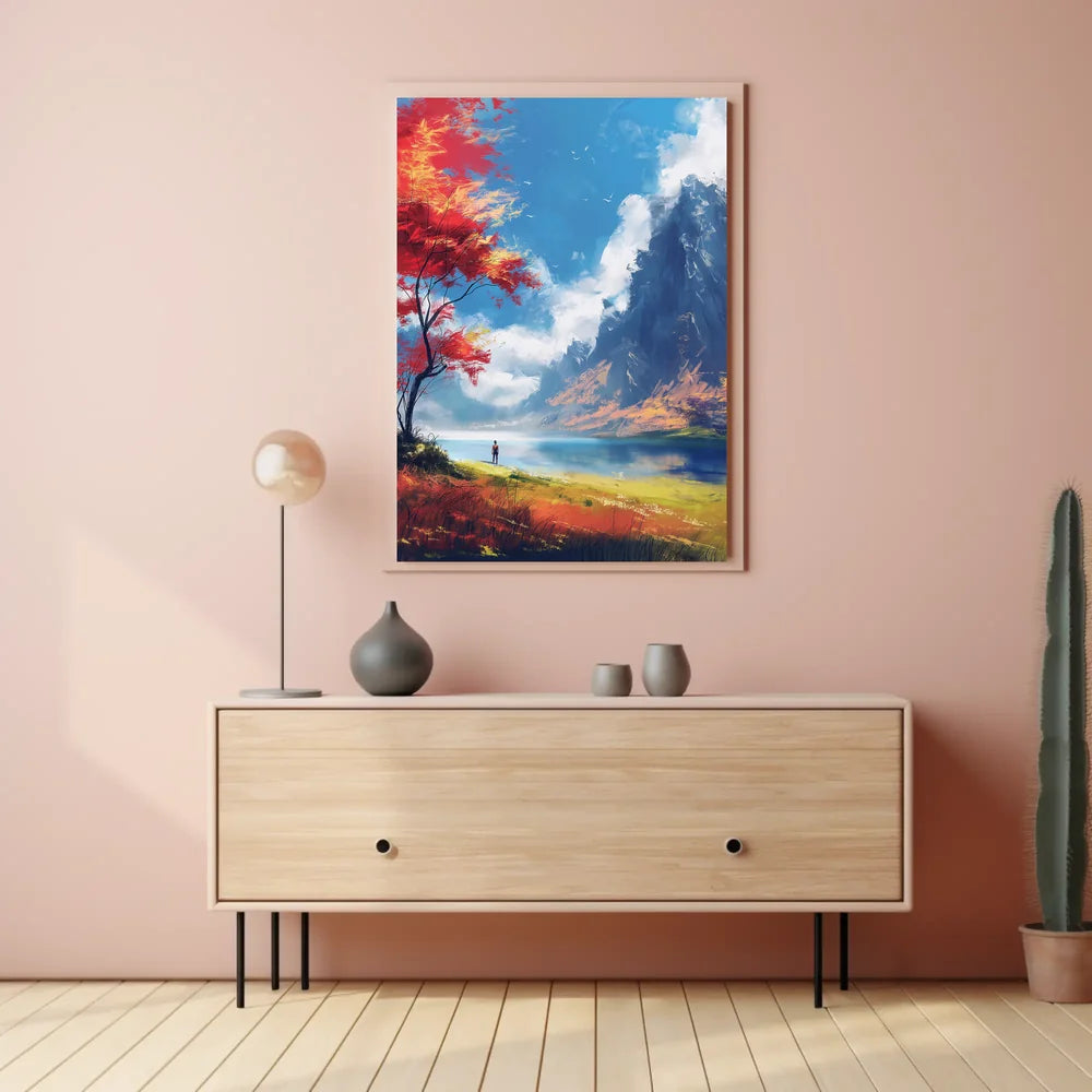 Vintage Car Mid-20th Century Art Deco Poster