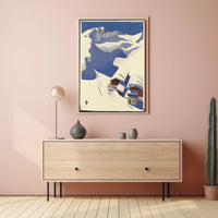 Vivid Vintage Ski Adventure in Austria Travel Poster PosterGoat