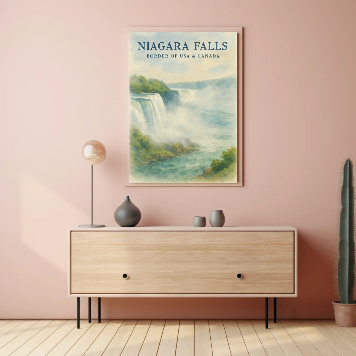 Niagara Falls Watercolor Dreamland National Park Poster