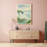 Niagara Falls Watercolor Dreamland National Park Poster