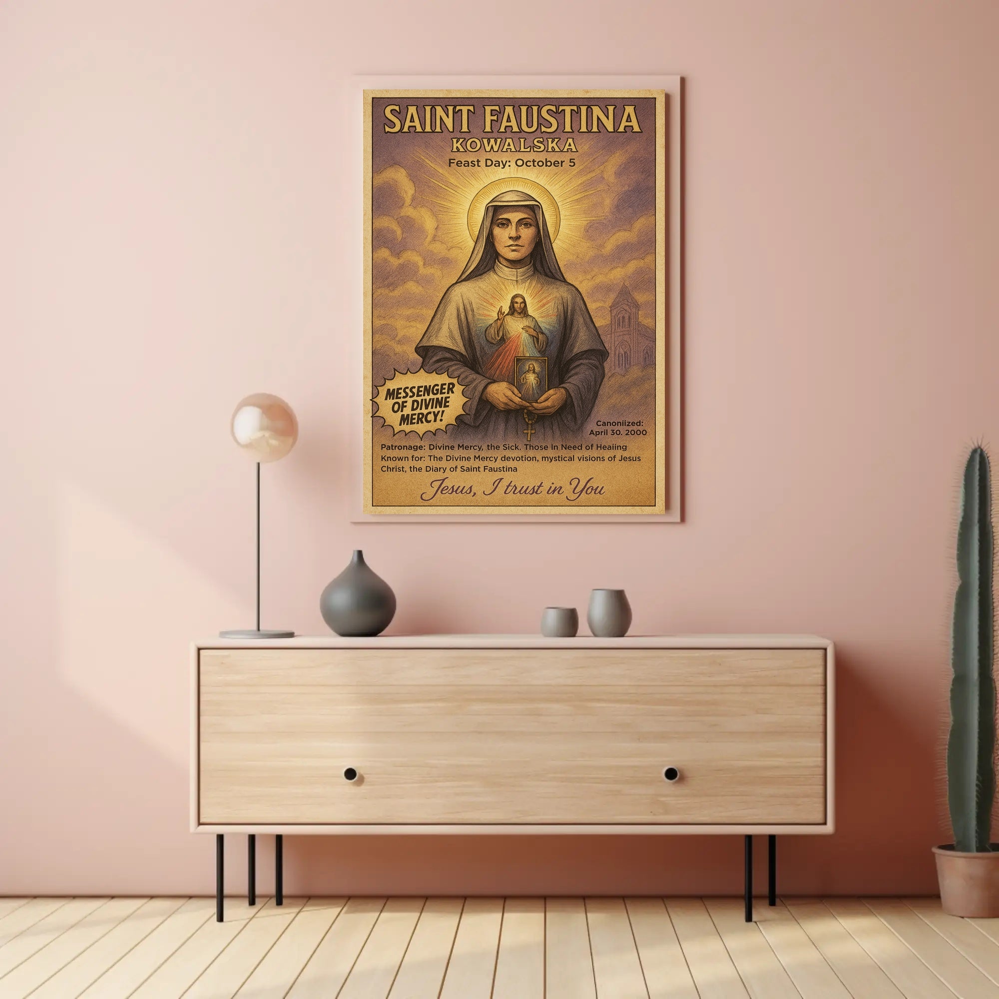 Saint Faustina Kowalska Poster PosterGoat