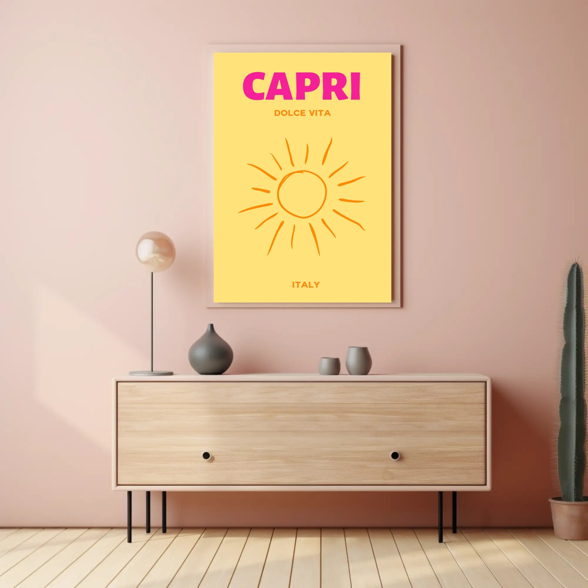 Capri Dolce Vita Art Print Travel Poster PosterGoat