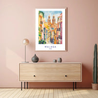 Colorful Streets of Malaga Poster PosterGoat