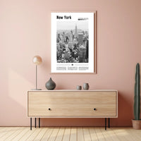 New York City Aerial Skyline Poster Modern Wall Art