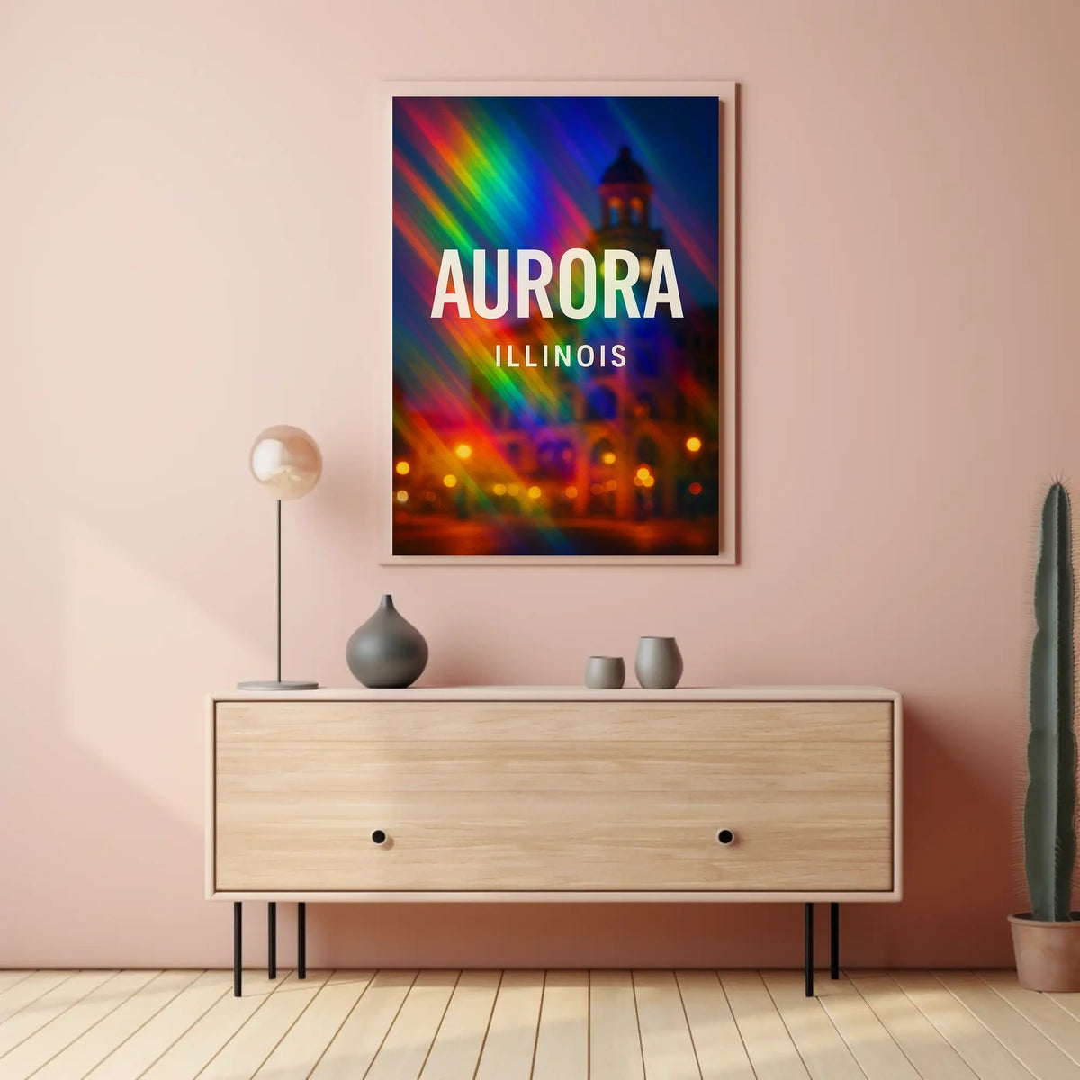 Aurora Illinois Scenic Wanderlust Photography Poster