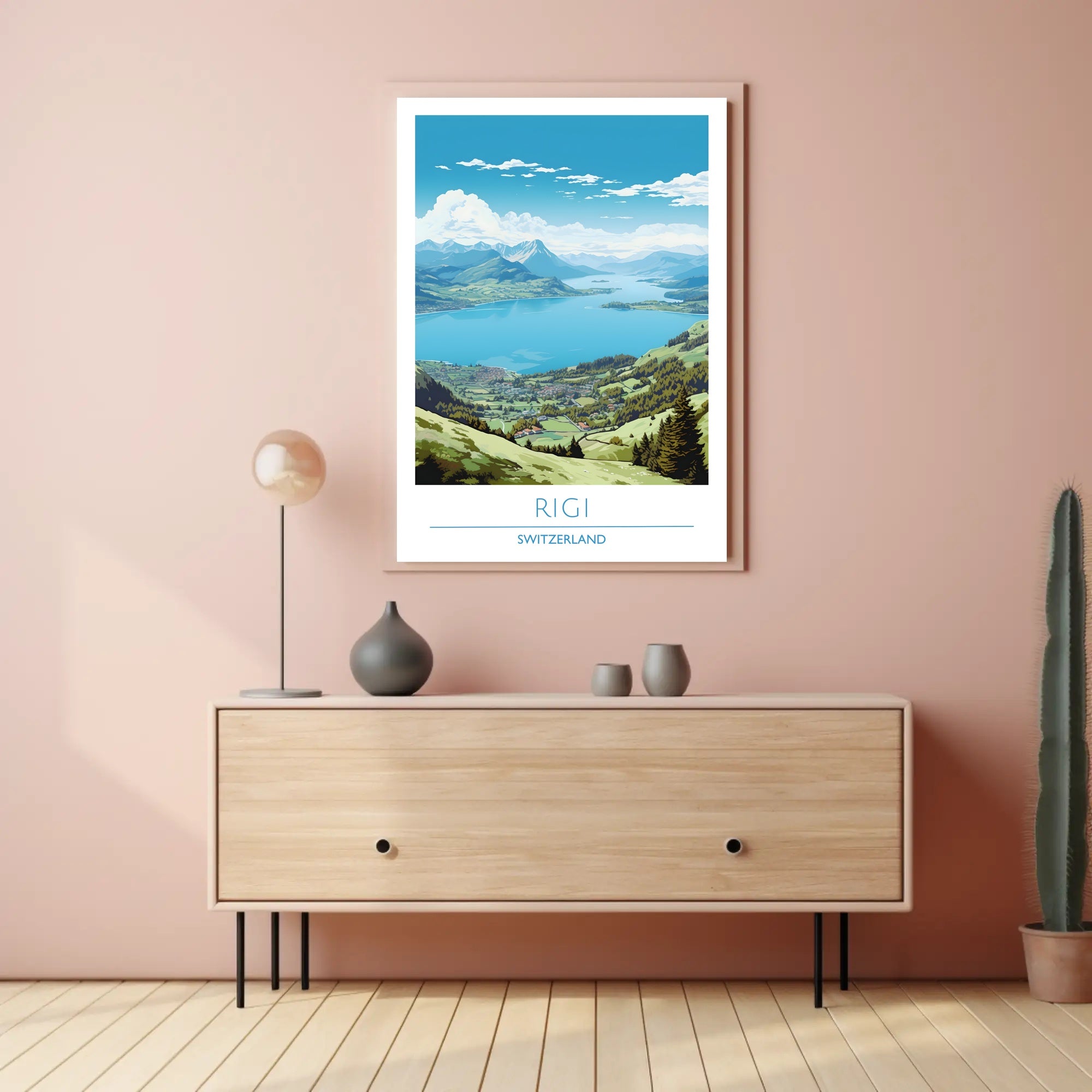 Majestic Swiss Alps Scenic Rigi Travel Poster