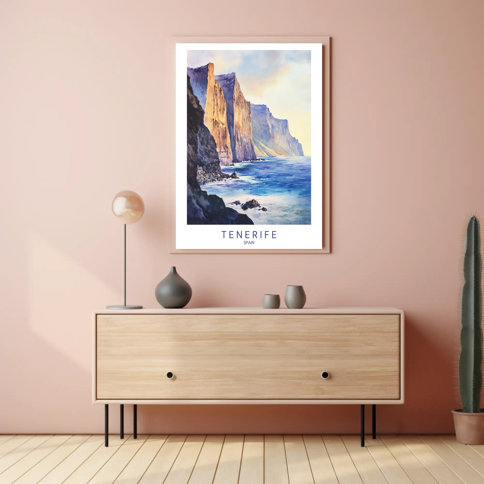 Majestic Cliffs of Tenerife Poster PosterGoat