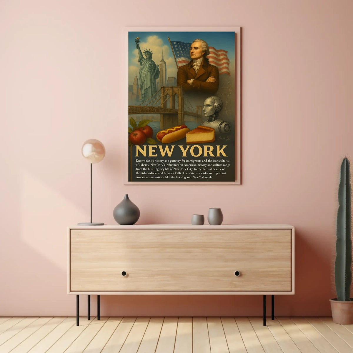 New York Heritage Poster Vintage Wall Art